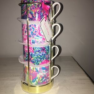 NWT Lilly Pulitzer Cappuccino Mug Set